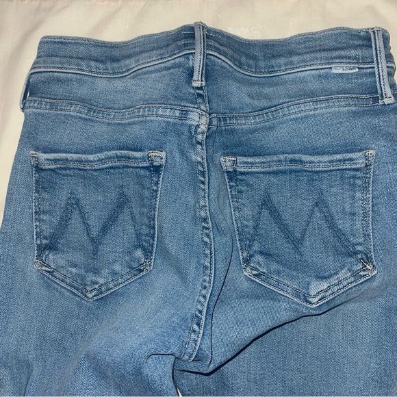 MOTHER MID RISE DAZZLER ANKLE FRAY RIDING THE CLIFFSIDE JEANS SIZE 25 - Picture 4 of 6